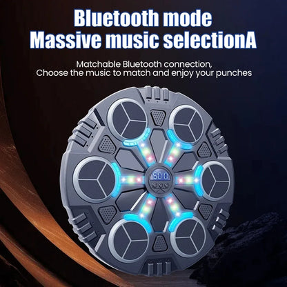 Smart Bluetooth Connection Music Boxing Machine Noise Reduction Wall Mounted Boxing Electronic Target Rhythm Lights for Home