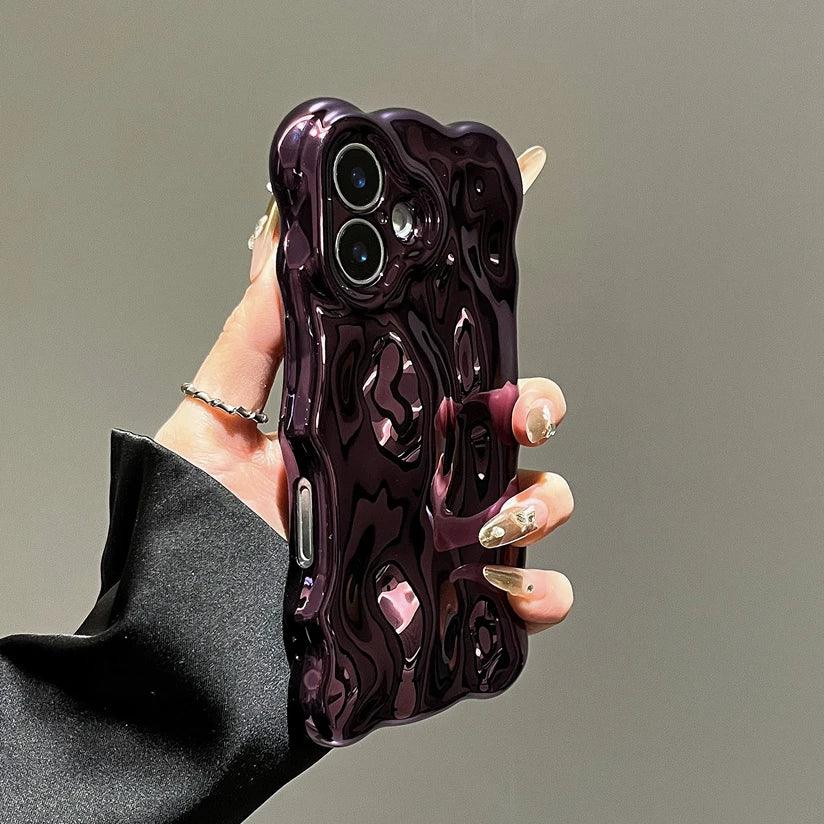 Glossy Wave Border TPU Case for iPhone 17–11 Series