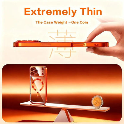 iPhone MagSafe Clear Case – Plating Soft TPU Magnetic Cover