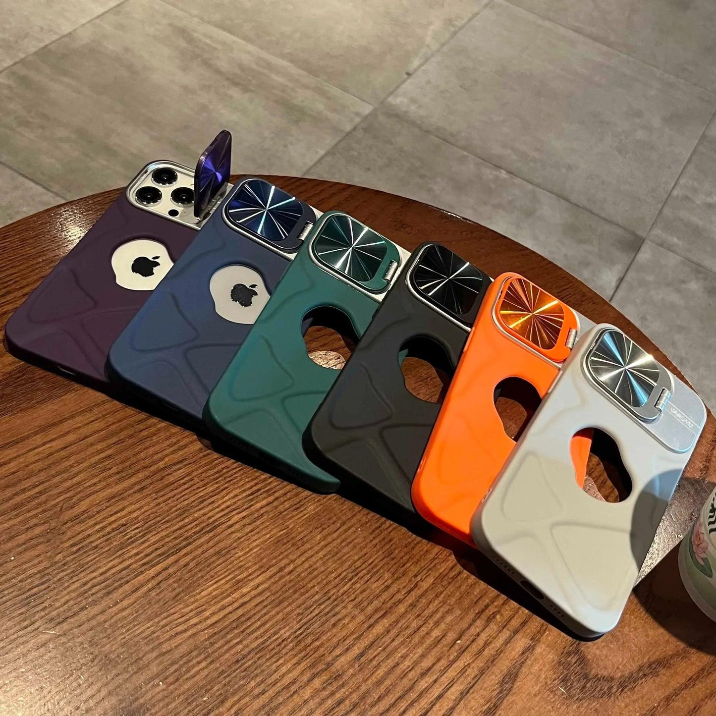 Magnetic Logo Stand TPU Case for iPhone 17–12 Series