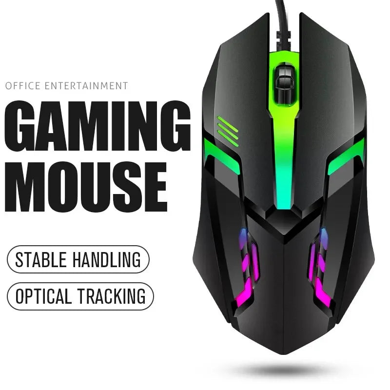 20251 PC ITLY M01 Sports LED Luminous Backlit USB Wired Gaming Mouse for Desktop PC Laptop Office Computer Gaming Mouse