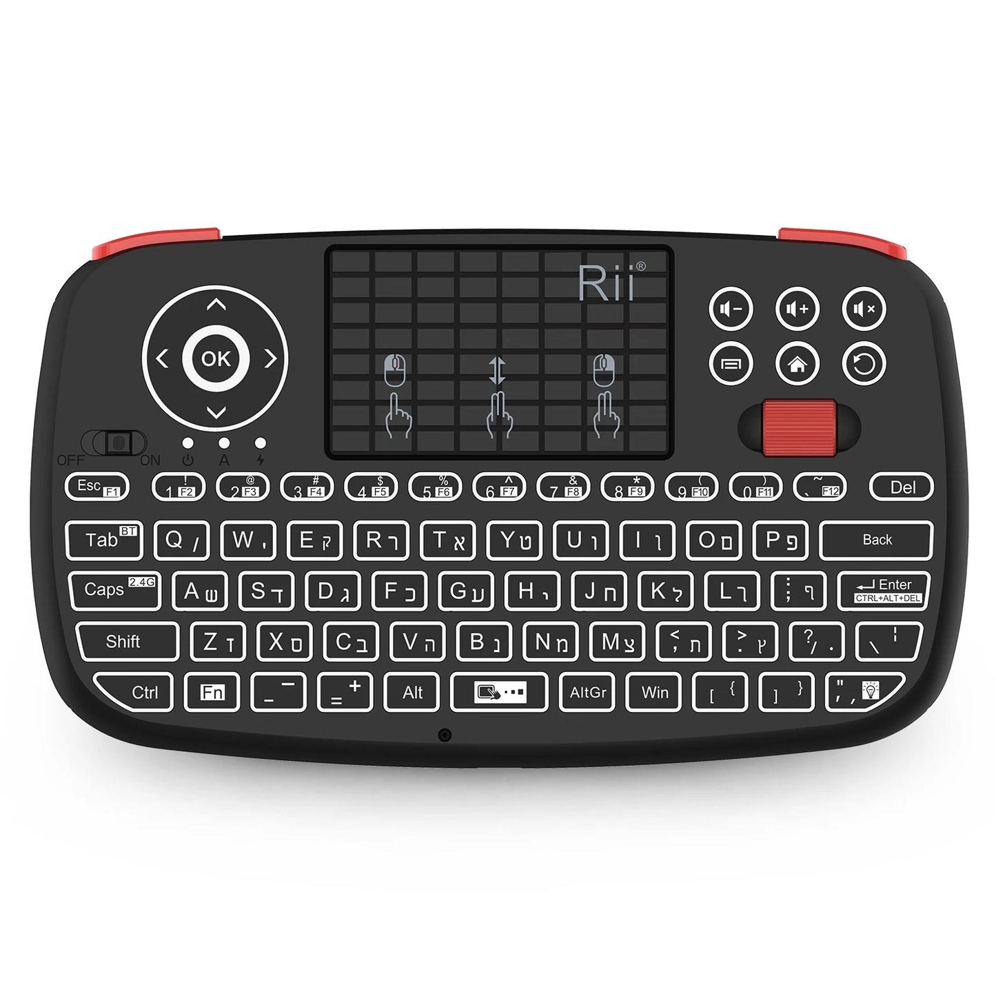 Rii i4 Mini Bluetooth Wireless Keyboard With Touchpad 2.4GHz Backlit Mouse Remote Control For Windows Android TV Box Smart TV