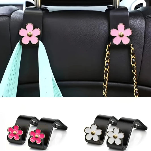 2pcs Universal Car Seat Headrest Hook For Auto Back Seat Storage Organizer Hanger Holder For Handbag Purse Bags Clothes Coats