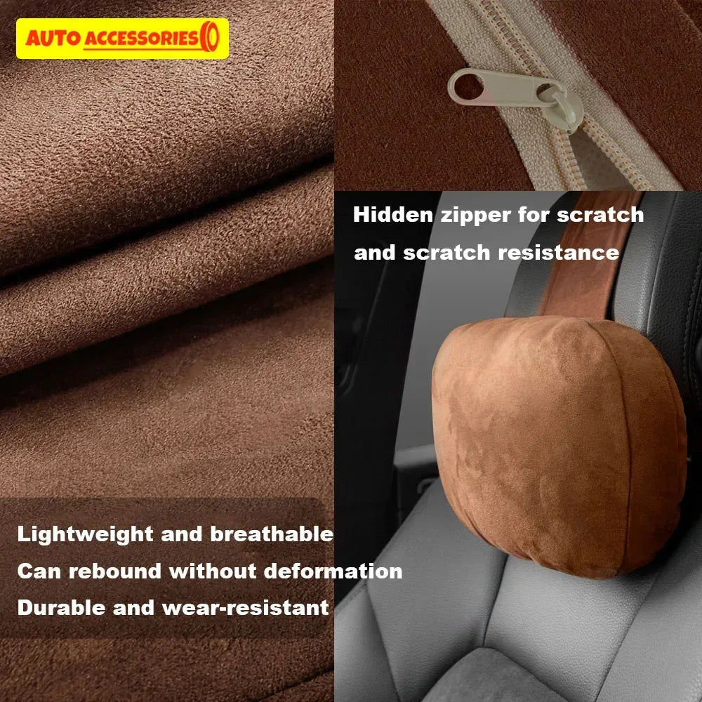 Car Headrest Neck Support Pillow – Maybach Design, Soft & Adjustable - Urbizia
