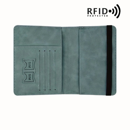 Retro PU Travel Passport Holder, RFID Blocking  Multi-Function Wallet, Passport Covers with Slots for Cards and Personal Items