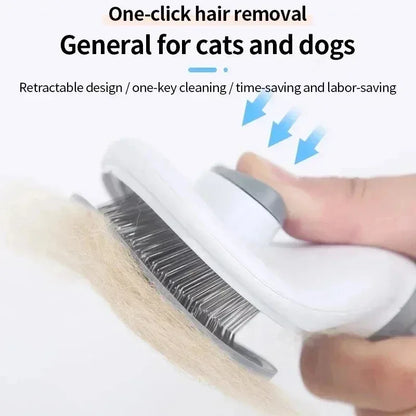 Pet Dog Brush Cat Comb Self Cleaning Pet Hair Remover Brush For Dogs Cats Grooming Tools Pets Dematting Comb Dogs Accessories - Urbizia