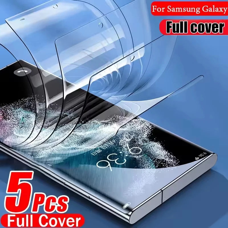 5PCS Soft Silicone Hydrogel Film For Samsung S26 Ultra S25 S24 A37 A57 A17 A07 A26 A56 A06 A16 A55 A35 A15 A54 Screen Protector