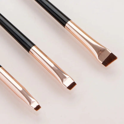 3-Piece Eye Makeup Brush Set – Angled Brow & Eyeliner