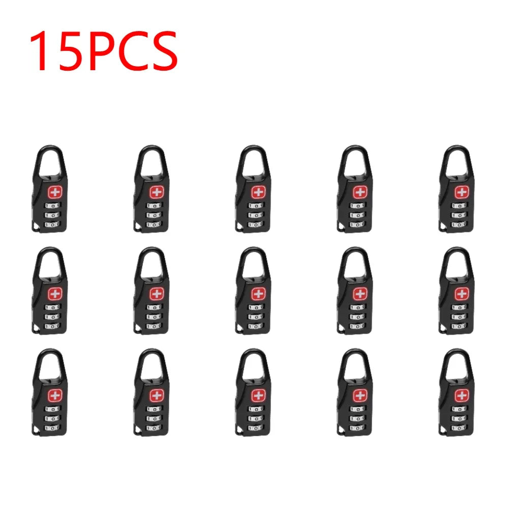 Outdoor Backpack Handbag Zipper Lock Anti Theft Portable Mini Combination Code Number Lock for Travel Backpack Accessories