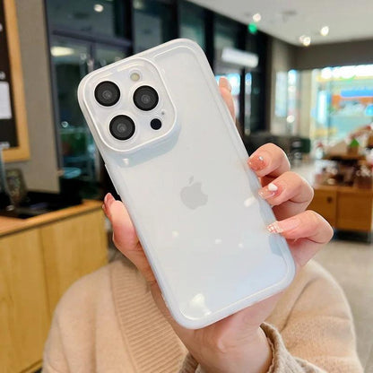 Clear Silicone Camera Protection Case for iPhone Series