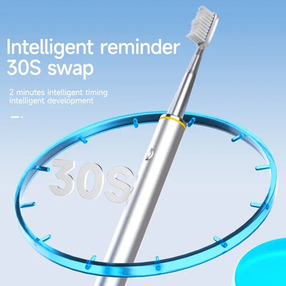 Electric Toothbrush Mental Thin Brush Body Specially for Women Pure Wisdom Beauty Soft DuPont Bristle - Urbizia