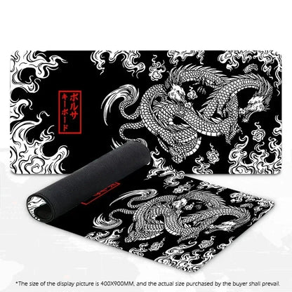 Japanese Dragon Large XXL Gaming Mousepad 900x400 700x300 Speed Desk Mat Anime Theme Keyboard Gamer Mouse Pad for Esports - Urbizia