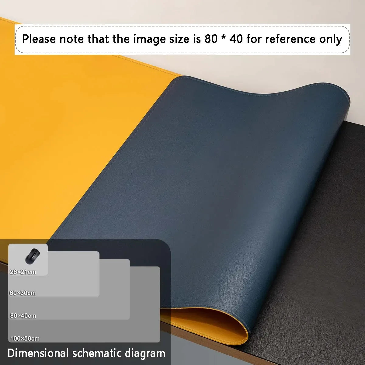 Large PU Leather Desk Mat Waterproof Mouse Pad