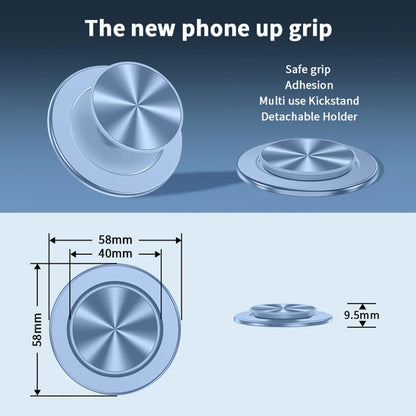 Aluminum Socket Magnetic Phone Ring Grip For iPhone 15 14 13 12 Series Foldable Phone Holder strong Magnet Grip Holder