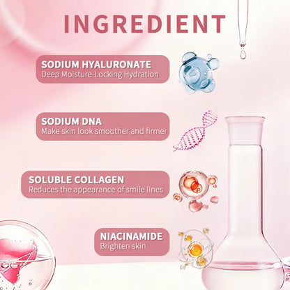 PDRN Pink Under-Eye Mask For Dark Circle And Puffiness Slip-resistant Eye Patches With Collagen Leave Skin Looking Youthful.
