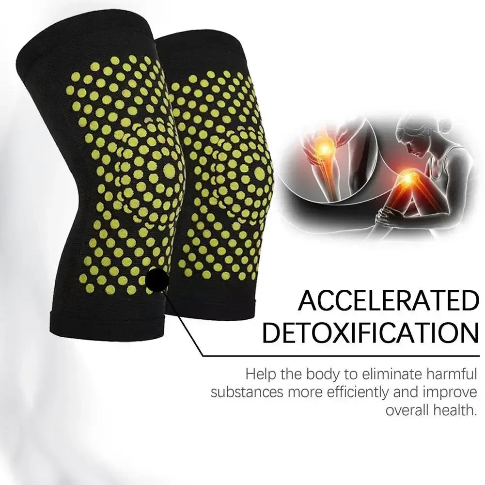Self Heating Knee Pads,Warm Wormwood Self Heating Knee Brace Support, Long Compression Sleeve for Arthritis Joint Pain Relief - Urbizia