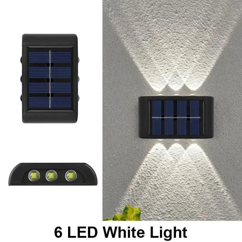 Solar Wall Light Outdoor,Waterproof LED Garden Fence Lamp,Solar Powered Wall Mount Decorative Lighting,Street Patio Landscape