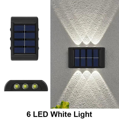 Solar Wall Light Outdoor,Waterproof LED Garden Fence Lamp,Solar Powered Wall Mount Decorative Lighting,Street Patio Landscape