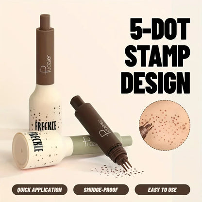 Freckle Stamp Makeup Pen Waterproof, Natural Look Dot Freckles, Long Lasting, Sweatproof, Beginner Friendly - Urbizia