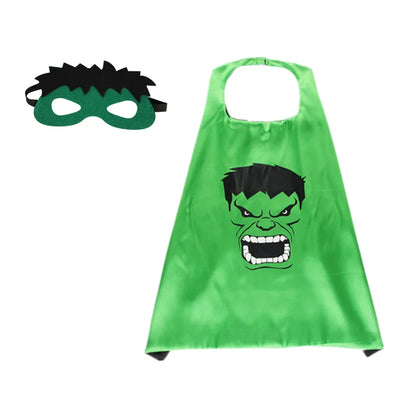 MINISO Superhero Cape – Cartoon Anime Cosplay Costume with Mask for Kids Halloween Birthday Gift