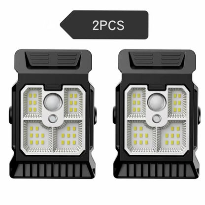 1-4PCs Solar Clamp on Sensor Motion Lights Outdoor Waterproof Work Light 3 Lighting Mode Camping Lamp Fence Wall Garage Led Lamp