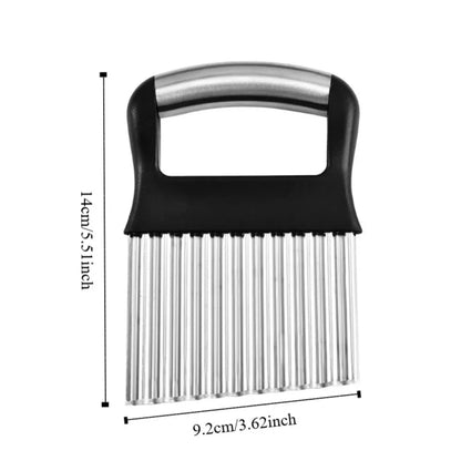 Wave Crinkle Potato Cutter Stainless Steel Kitchen Tool