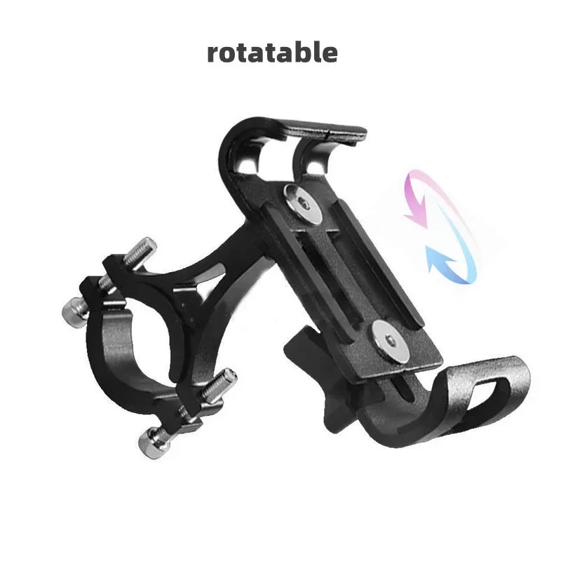 Motorcycle Bicycle Phone Holder Aluminum Alloy 360 Rotate Anti-slip Bracket Support GPS Clip Bike Phone Stand for iPhone Xiaomi