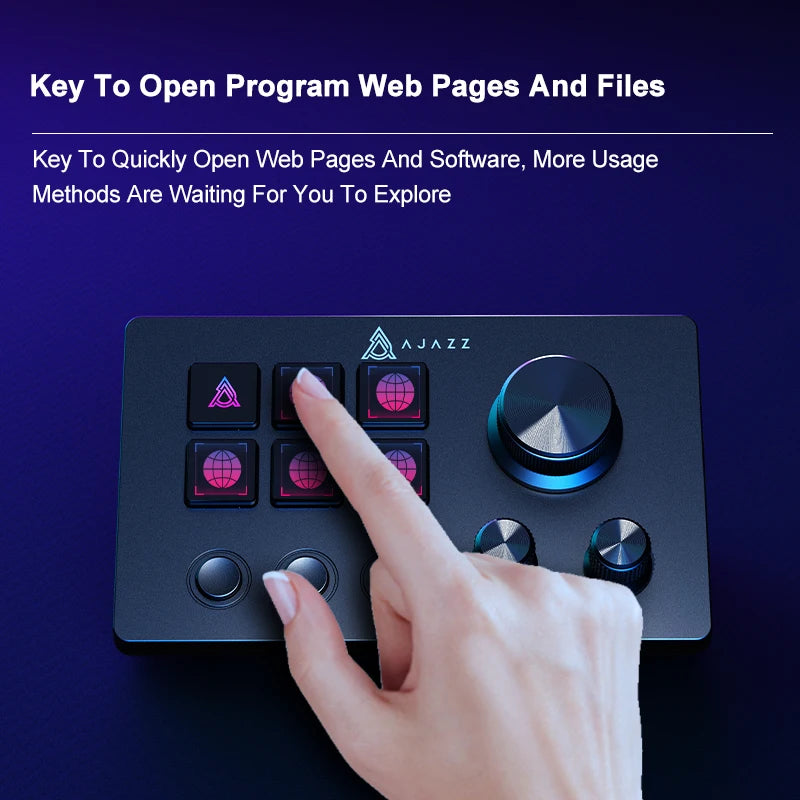 Ajazz AKP03E/153E Desktop Helper Desk Console Panel Controller Programmable Macro Custom Button Mini Keyboard Multiple Scenario