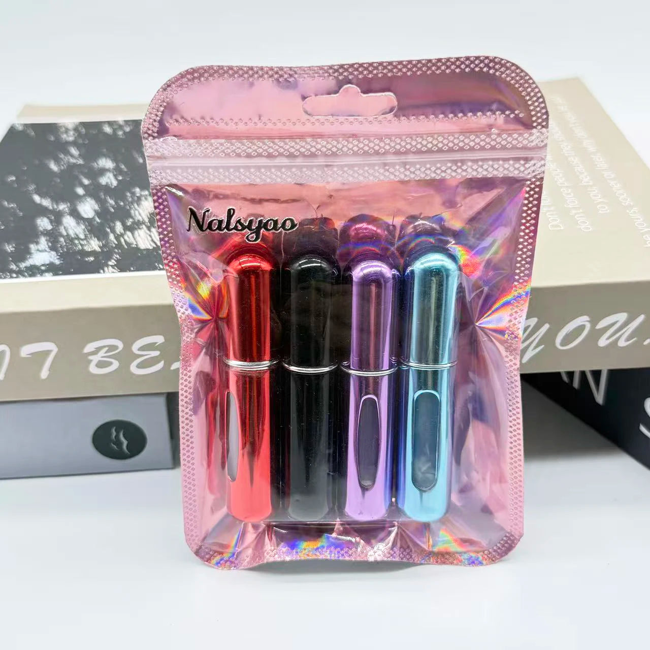 4pcs 5ml Mini Refillable Perfume Atomizer Aluminum Perfume Bottle Portable Perfume Spray Bottle Travel Parfume Mini Bottle
