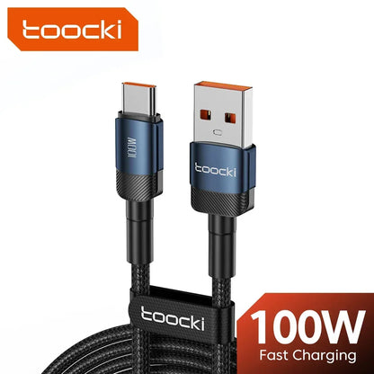 Toocki 6A USB To Type C Cable for Huawei Xiaomi PD 100W Fast Charging Charger USB C Data Cord Quick Charge for Samsung Oneplus - Urbizia