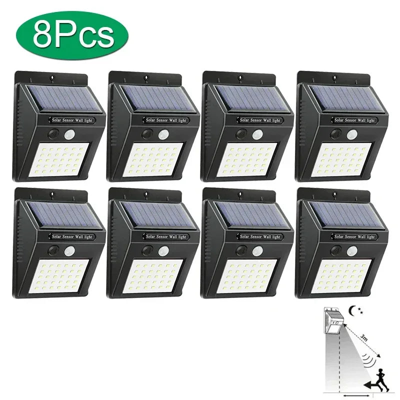 6/30 LED Solar Light PIR Motion Sensor Wall Light Outdoor Solar Lamp Waterproof Solar Powered Sunlight Street Lamp Garden Decor - Urbizia