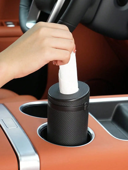 1Pc Car Tissue Box with Emergency Window Breaker – ABS Material, Universal for All Cars, SUVs and Trucks