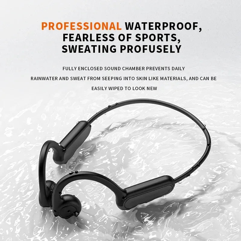 2025 True Bone Conduction Earphones Bluetooth 5.3 Sports Wireless Headphones Ear Hook Waterproof Headset for Running Driving - Urbizia