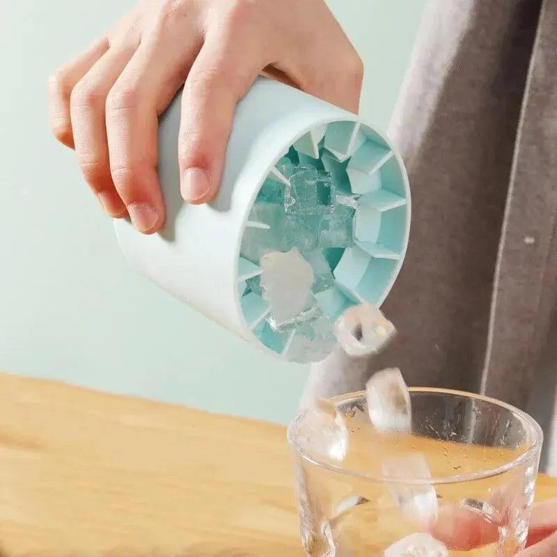 Silicone Round Ice Cube Mold Bucket Tray