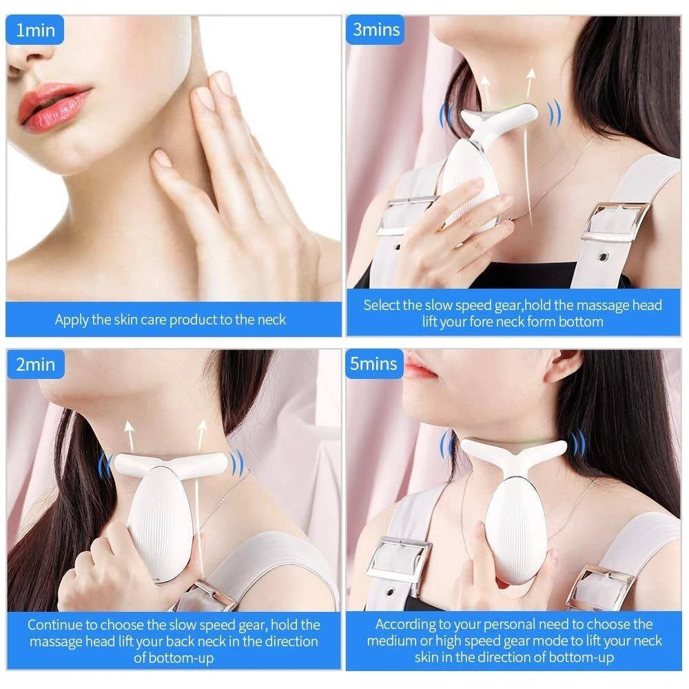 Microcurrent Face Lifting Device Neck and Facial Massager