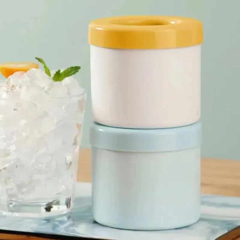 Silicone Round Ice Cube Mold Bucket Tray