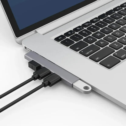 4-in-1 USB 3.0 Type-C Hub Aluminum Multi-Port Adapter