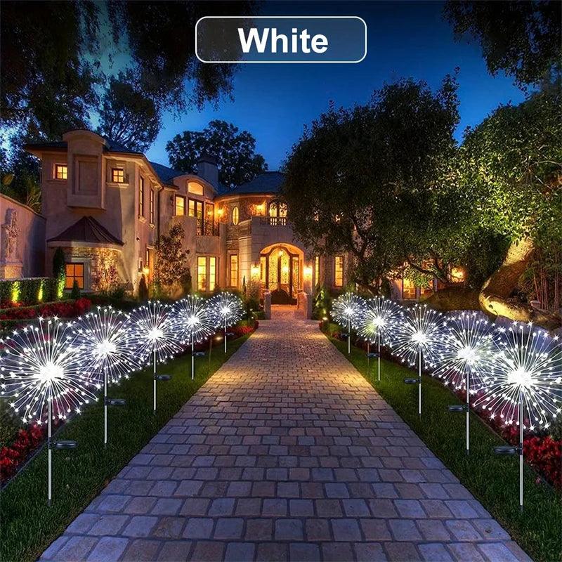 Solar Lights Outdoor Decorative Copper Wire 200 LED Firework Light Waterproof DIY Decorating Yard Garden Patio - Gardening Gifts