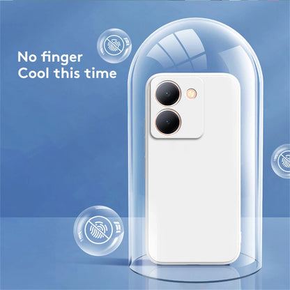Pure Candy Phone Cover for VIVO Y36 Y27 Y78 4G 5G Luxury Shockproof Original Liquid Silicone Internal Flocking Soft Case Housing