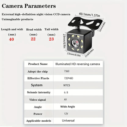 IR Car Rear View Camera Wide Angle Reverse Parking Waterproof CCD LED Auto Backup Monitor Universal for BMW New HD Night Vision