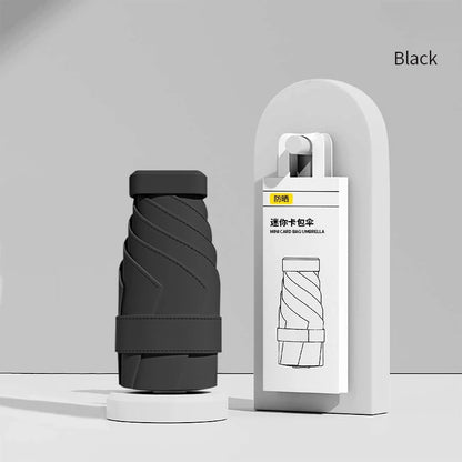 2026 Mini Sun Umbrella Pocket Rain Umbrella Vinyl Sunscreen / UV Protection Capsule Compact and Portable Rain and Rain Dual Use