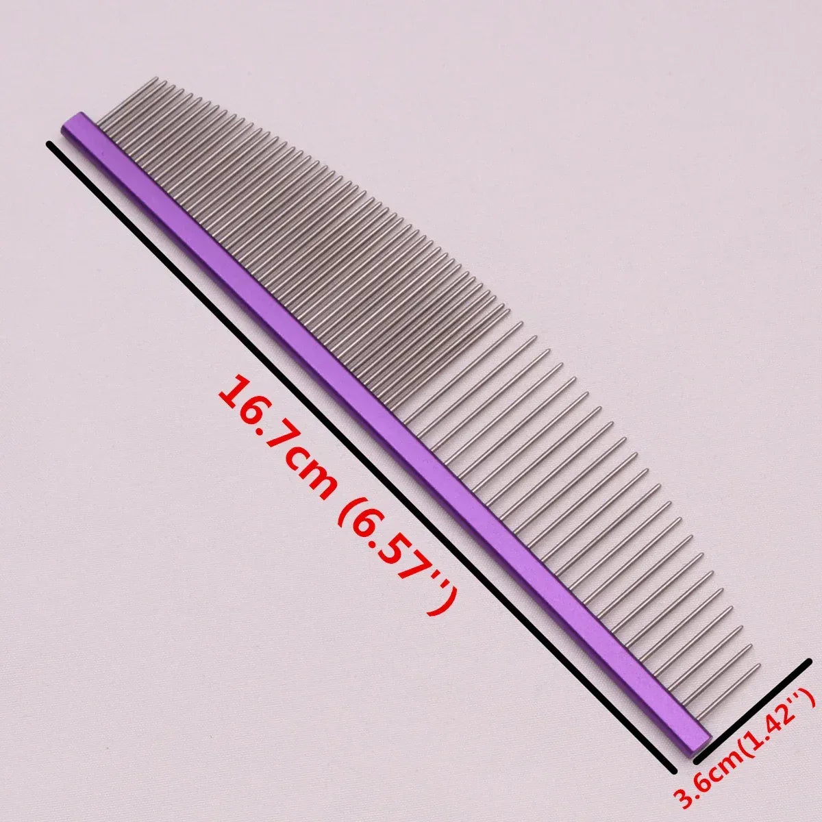 Pet Grooming Combs Aluminum Alloy Brush For Dogs Boundary Knot Massage Tools Professional Salon Cat Hair Cleaning Crescent Combs - Urbizia