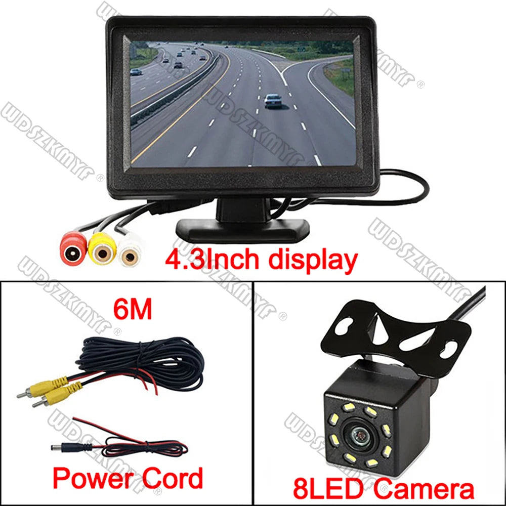 Easy Installation 4.3Inch or Rear View Camera Monitor Screen Reversing Camera for Car Parking Parking System Camera for Vehicle
