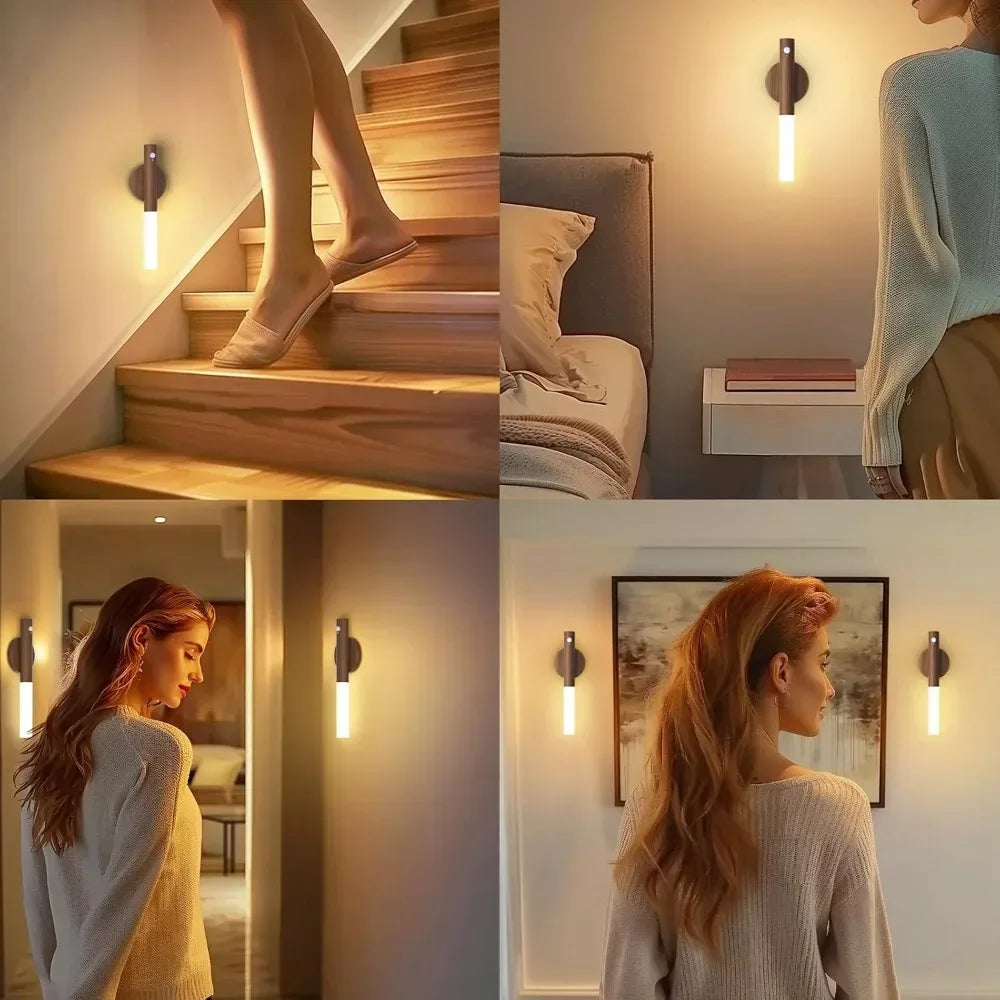 LED Night Light USB Charging Intelligent Human Induction For Bedside Cabinet Home Wardrobe Lighting Motion Sensor Light Led Lamp - Urbizia