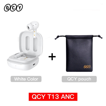 QCY T13 ANC Wireless Earphones Bluetooth 5.3 TWS ANC Noise Cancellation Headphone 4 Mics ENC Headset In-Ear Handfree Earbuds