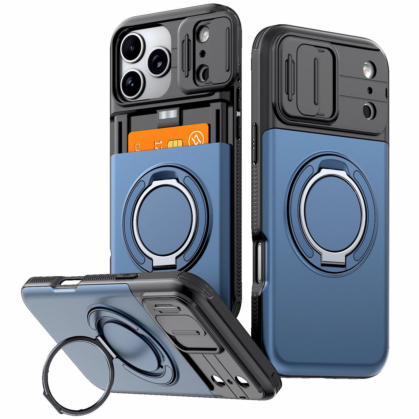 Luxury Wallet Case For iPhone 18 17 16 15 14 13 12 Pro Max 17E 16E 17Pro IPhone17 Shockproof Armor Card Slot Stand Holder Cover