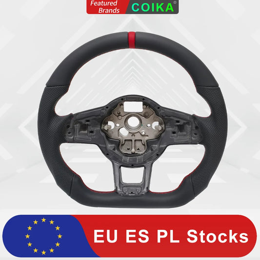 Original Steering Wheel Upgrade Suitable For Volkswagen Golf 7 7.5 GTI Perforated Leather Carbon Fiber Material Car Accessories