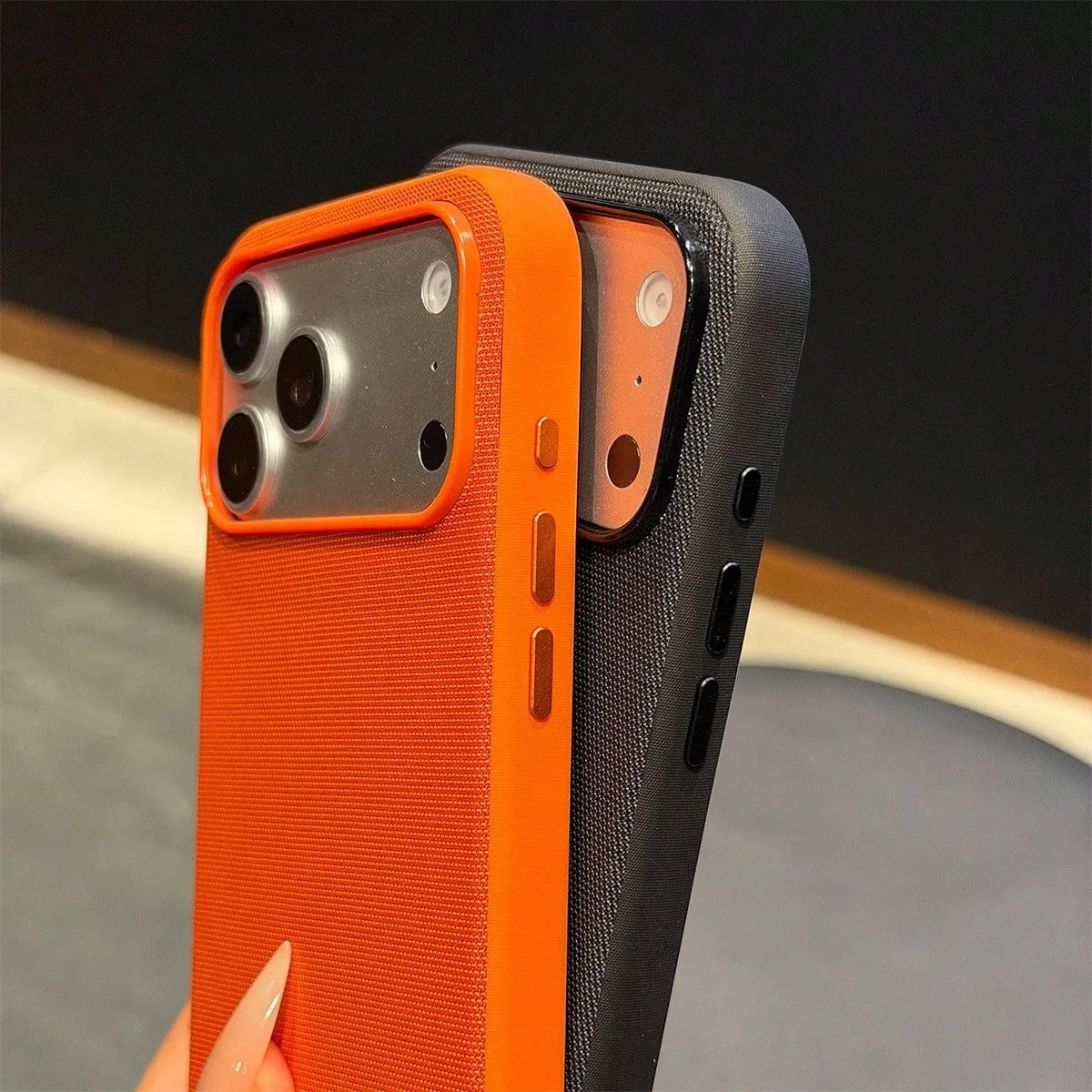 Luxury Tech Woven Fabric Magnetic Phone Case, Shockproof Scratch-Resistant Protective Cover with Magnetic Wireless Charging, Compatible with iPhone 18 Pro Max/17 Pro Max/16/15/14/13/Air
