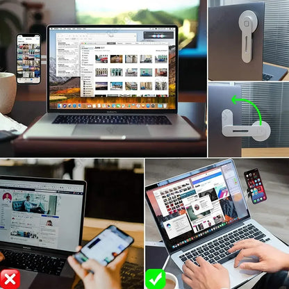 Magnetic Laptop Phone Holder – Slim & Foldable Monitor Mount - Urbizia
