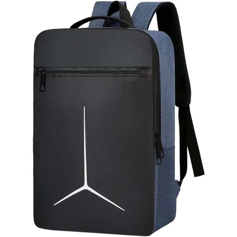 Classic Geometric Print Laptop Backpack Durable Waterproof Rucksack, Spacious Storage for Businessmen Students Everyday Use